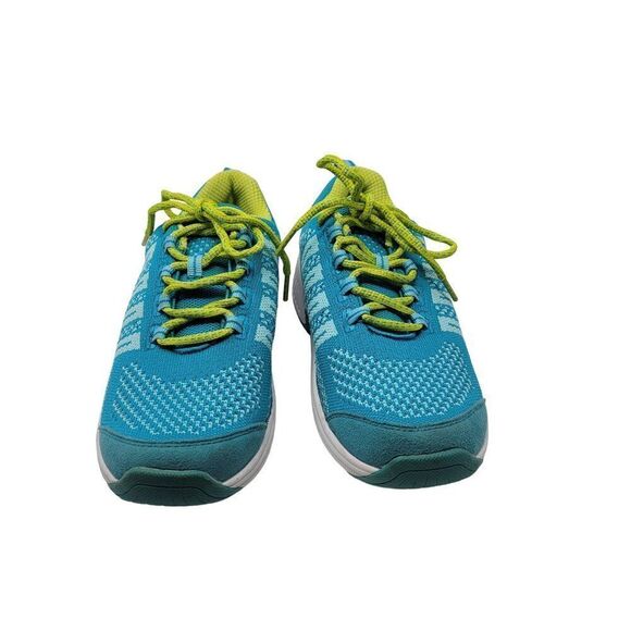 Orthofeet Athletic Shoes Sneakers 7.5 Manmade Upper Turquoise Lime Green Lace-Up - Picture 5 of 11